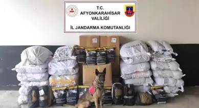 Afyon'da 848 kg Kaçak Tütün Operasyonu